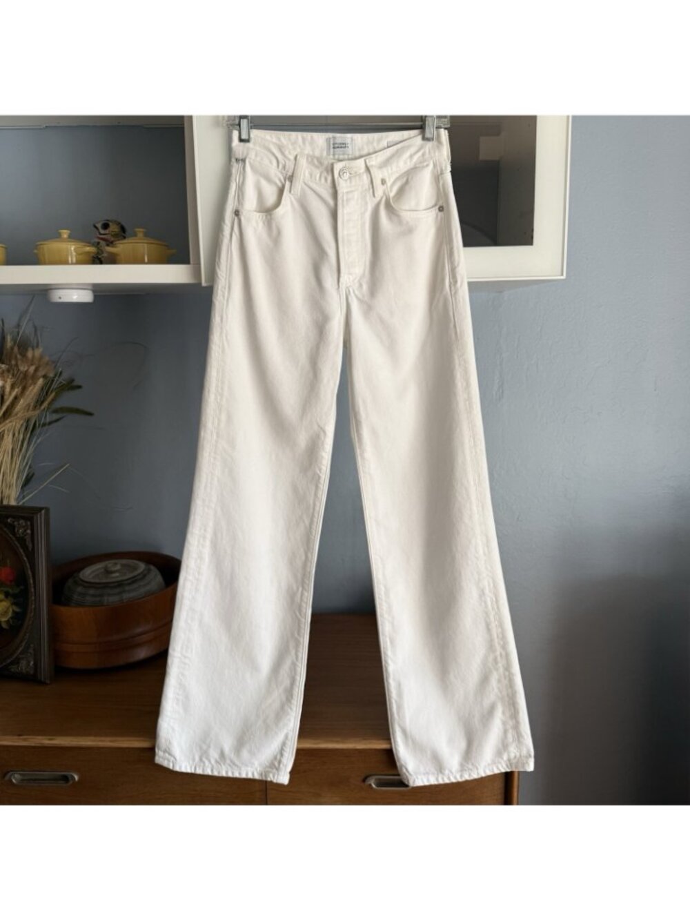 Citizens of Humanity Annina Straight Leg High Rise In Soft White Size 24 - Picture 4 of 10